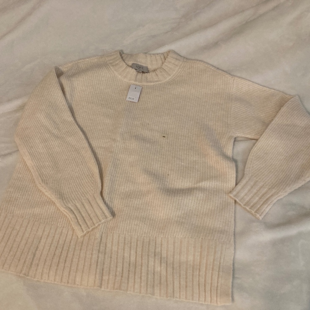 Cream Sweater - Loft Outlet - XS - soft